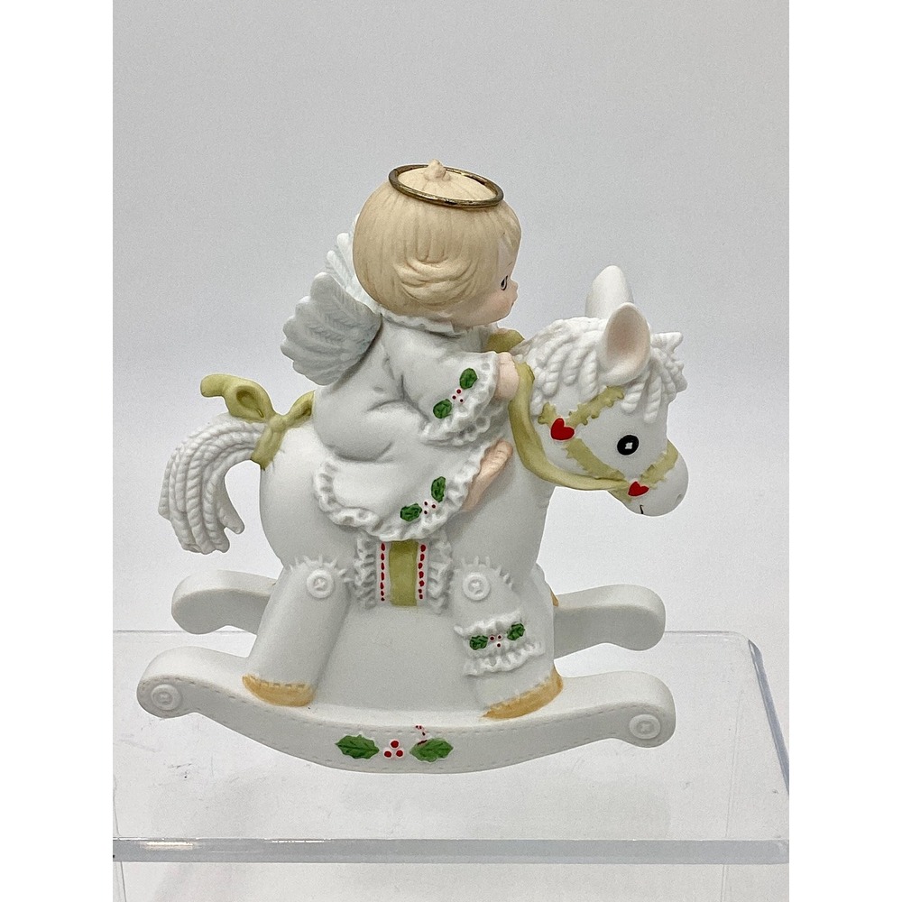 Enesco Holly Babes Angel Rocking Horse Musical Figurine, Christmas (#6.9-1118) - Picture 4 of 16